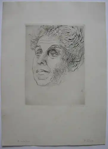 Adolf Schinnerer (1876-1949) Portrait R. Huch Orig Lithographie 1930 Karlsruhe