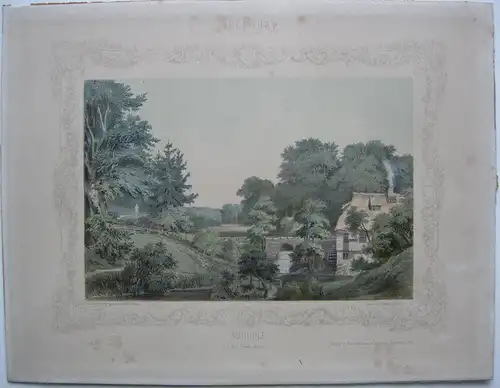 Aumühle Friedrichsruh Lauenburg Orig Lithografie Wilhelm Heuer 1840 Schleswig H.