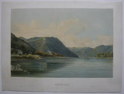 Freyenstein Neustadtl Donaureise Niederösterreich kol Lithografie Sandmann 1850