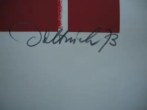 Simon Dittrich (1940) Feuerhaus Probedruck Orig Serigrafie 1973 signiert