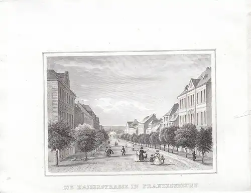 Františkovy Lázně Kaiserstraße Franzensbrunn Böhmen Lithografie Tschechien 1840