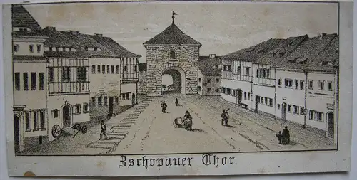 Marienberg Sachsen Erzgebirge Souvenirblatt Lithografie 1850 Gesamt- Detailans