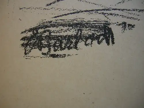 Ernst Barlach (1870-1938) An der Ostgrenze Orig Lithografie 1914 steinsigniert
