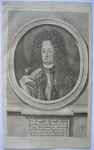 Franz Ferdinand Kinsky (1678-1741) Reichsgraf Böhmen Kupferstich Montalegre 1711