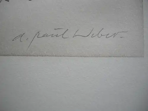 A. Paul Weber (1893-1980) Nächster Schachzug Orig Lithografie 1960 signiert