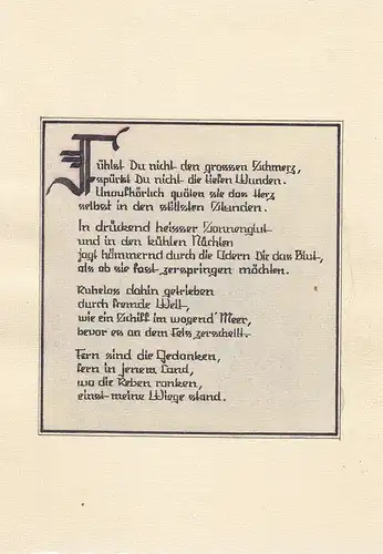 Kleine Kostbarkeiten Gedichte Manuskript Aquarelle Kalligraphie 1948 Unikat