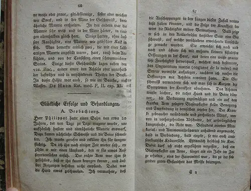 Portal Beobachtungen Behandlung Lungenschwindsucht Band 1 Hannover 1799