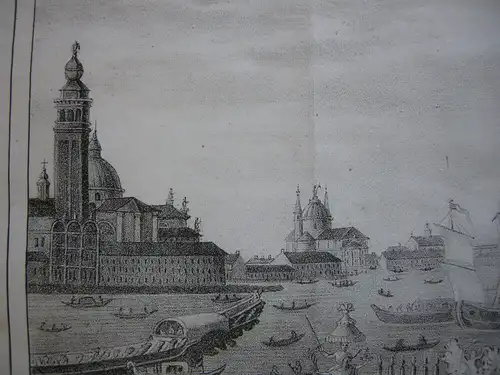 Venedig Venezia Vermählungsfest des Dogen Italia Orig Lithografie 1860 Adria