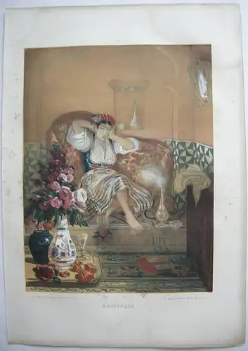 Algerien Algerie Mauresque Algerienne Lithografie kolor Bayot 1840 Nord Afrika