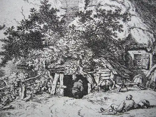 Ferdinand Kobell (1740-1799) Bauernhaus Orig Radierung 1776