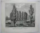 Napoleons Insel Bodensee Bois de Boulogne Pückler Orig Lithografie Dantzer 1840