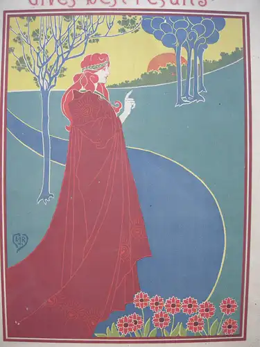 Advertising The Sun Louis Rhead Lithografie Pl. 8 Maitres de l'affiche 1896