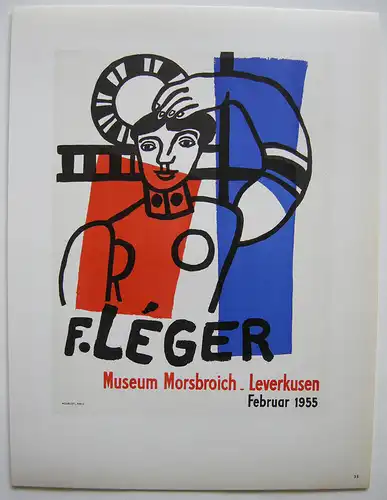 Fernand Léger Museum Morsbroich Orig Lithografie 1955 Maitres de l'Ecole 1959