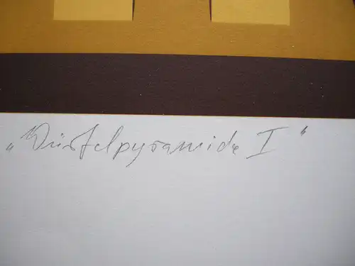 Eberhard Hertwig (1938) Würfelpyramide I Orig Serigrafie Bütten signiert 1996