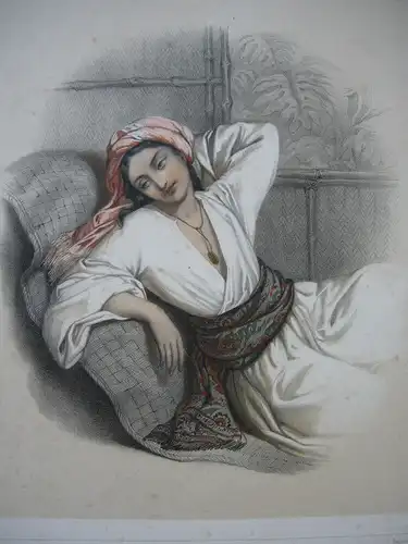 Le Prince Djalma Orig Lithografie Tonplatte Regnier nach Heloise Leloir 1844