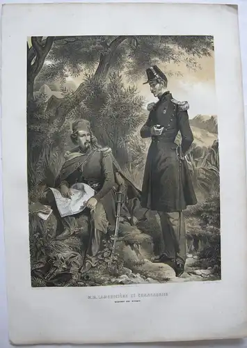 Algerien Algerie Lamoricière Changarnier Guerre Lithografie Philippoteaux 1840