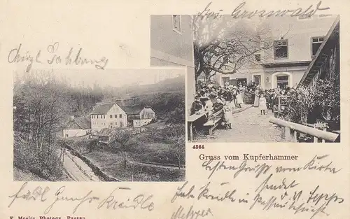 Ak Kupferhammer Schärding Gasthaus Oberösterreich gel 1904