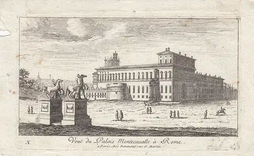 Rom Roma Palazzo Montecavalle Orig. Kupferstich 1700 Italia