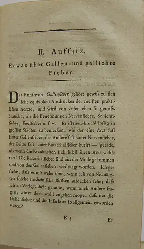 Wedekind Aufsätze Arzneimittel Purgiermittel Epedemie Mainz Leipzig 1791 Halbl.