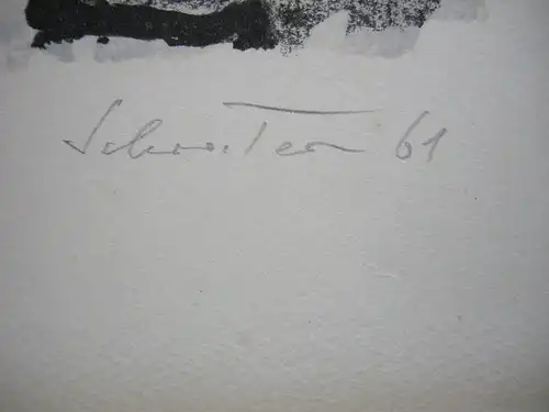 Johannes Schreiter (1930) Komposition Serigrafie sign 1961 signiert informel