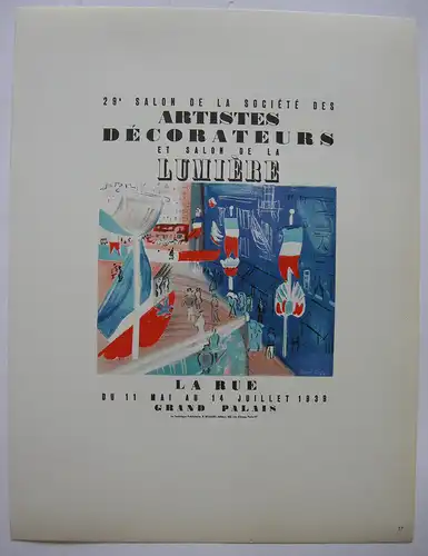 Raoul Dufy Plakat Artistes Decorateurs Orig Lithografie 1959 Maitres de l'Ecole