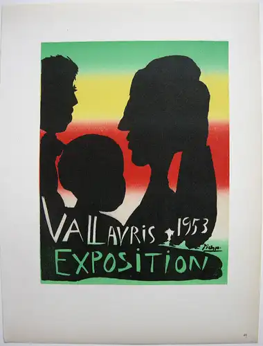 Pablo Picasso Exposition Vallauris 1953 Orig Lithografie Maitres de l'Ecole 1959