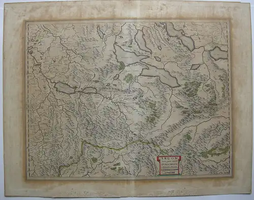 Schweiz Aargau Vierwaldstätter Luzerner See Kupferstichkarte Mercator 1633