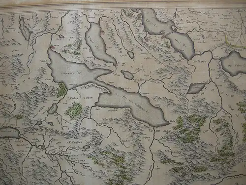 Schweiz Aargau Vierwaldstätter Luzerner See Kupferstichkarte Mercator 1633