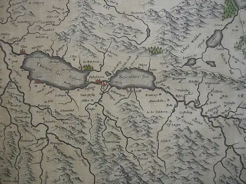 Schweiz Aargau Vierwaldstätter Luzerner See Kupferstichkarte Mercator 1633