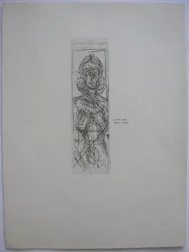 Alberto Giacometti (1901-1966) Annette de face Orig Radierung 1956