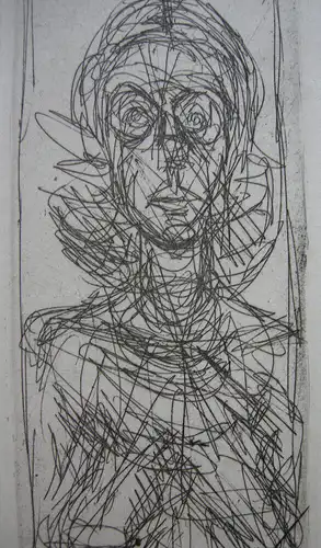 Alberto Giacometti (1901-1966) Annette de face Orig Radierung 1956