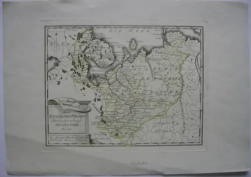 Russland Russisches Reich Archangel grenzkol Kupferstichkarte Reilly 1791