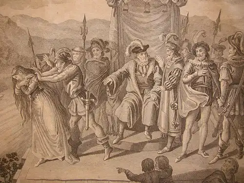 Straubing Agnes Bernauer Hinrichtung Orig Kupferstich Böttger 1821