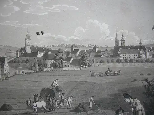 Villingen Schwenningen Gesamtansicht Orig Aquatinta 1830 Baden Württemberg