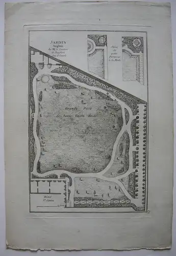 Cuvillies Englischer Garten Entwurf Orig Kupferstich 1770 Gartenarchitektur