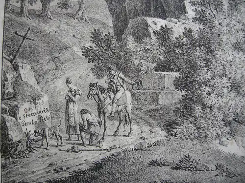 Antoine Pierre Mongin (1761/62-1827) Les Regret Orig Kreidelithografie um 1820