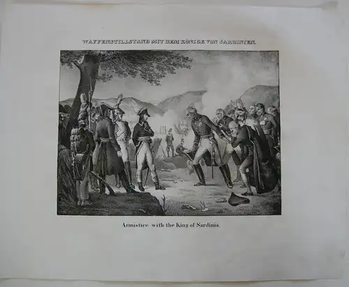 Napoleon Sardinia Sardinien Italia Orig Lithographie 1832 Napoleonische Kriege