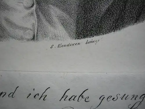Friedrich Gottl Klopstock (1724-1803) Schriftsteller Orig Lithografie 1827