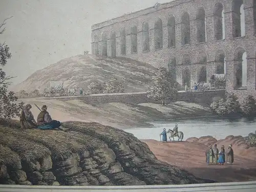 Luigi Mayer (1755-1803) Aqueduct bei Belgrad Türkei Orig Aquatinta 1810