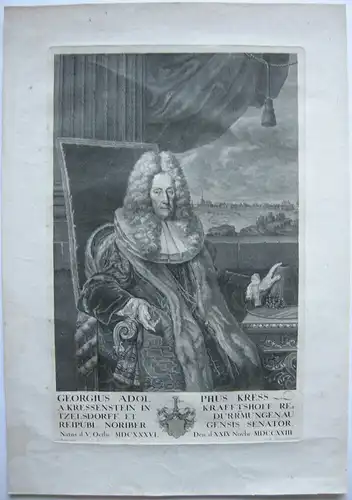 Georg Adolf Kress von Kressenstein Nürnberger Senator Orig Kupferstich 1693