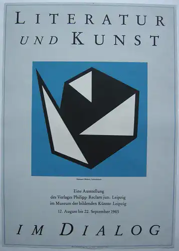 Frank Neubauer (1941) Plakat Literatur Kunst Hermann Glöckner Serigrafie 1985