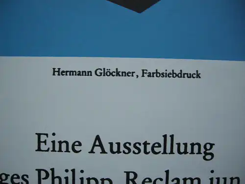 Frank Neubauer (1941) Plakat Literatur Kunst Hermann Glöckner Serigrafie 1985
