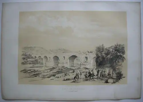 Algerien Algerie Pont  l'Aratch Maison carée Lithografie Bayot 1840 Nord Afrika