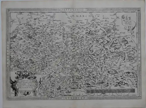Sachsen Thüringen Meissen  Lausitz Kupferstichkarten Ortelius 1603