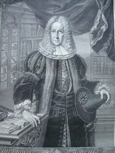 Christoph Scheurl von Defersdorf Nürnberger Jurist Orig Kupferstich 1741 Barock