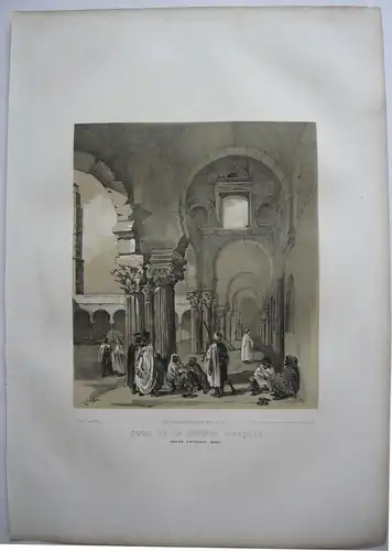 Algerien Algerie Oran Cour Grand Mosquée  Lithografie Bayot 1840 Nord Afrika