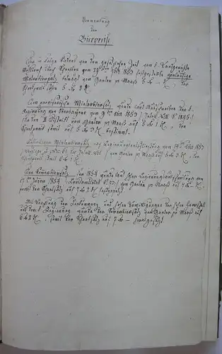 Bräumanual Törring Gutenzell'sche Herrschaft Jettenbach Manuskript 1854/54