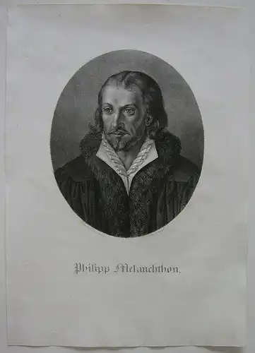 Philipp Melanchthon (1497-1560) Theologe Reformator Orig Lithografie Stöhr 1825