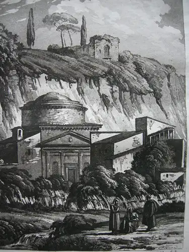 Louis-P Baltard (1764-1846) Chiesa St. Andrea Borgo Orig Aquatinta 1806 Italia