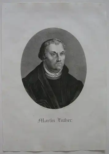 Martin Luther (1483-1546) Theologe Reformator Orig Lithografie Stöhr 1825